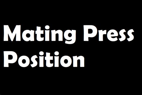 mating press sex position